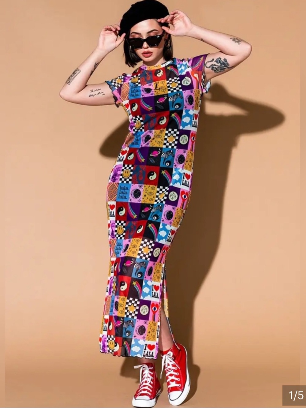Dressed in Lala Mesh Patch Dress